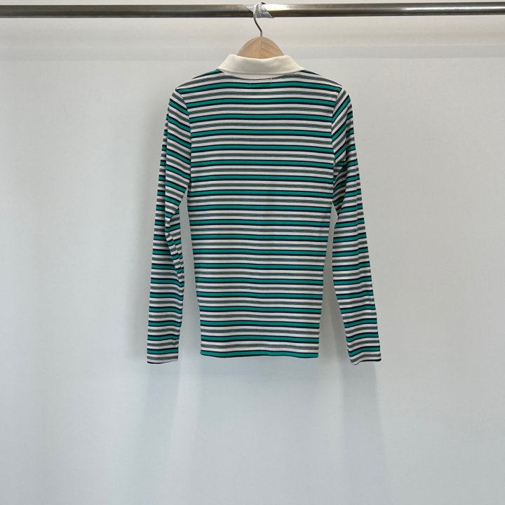 140 Avenue - Korean Women Fashion - #vintagekidsstyle - Slim Collar Tee - 9