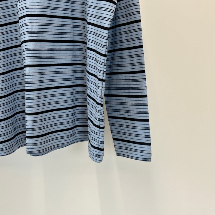 140 Avenue - Korean Women Fashion - #vintagekidsstyle - Blooming Stripe Collar Tee - 8