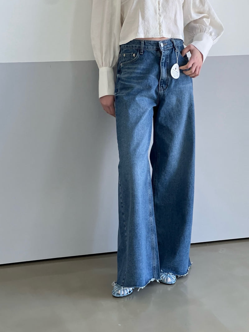 140 Avenue - Korean Women Fashion - #womensfashion - Wide Domingo Denim Pants - 3
