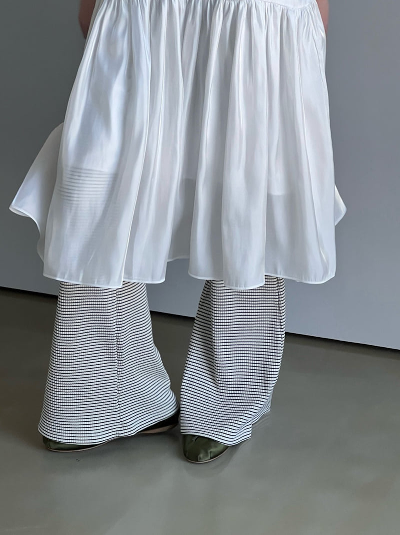 140 Avenue - Korean Women Fashion - #womensfashion - Rib Stripe Bootscut Pants - 6