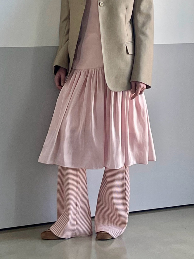 140 Avenue - Korean Women Fashion - #womensfashion - Rib Stripe Bootscut Pants - 8
