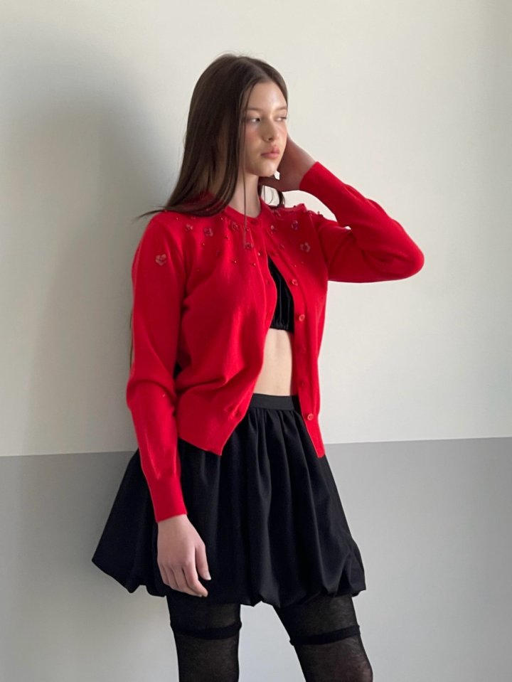 140 Avenue - Korean Women Fashion - #womensfashion - Beads Pearl Cardigan - 9