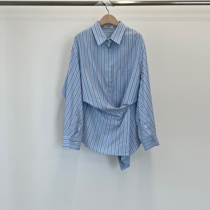 140 Avenue - Korean Women Fashion - #momslook - Stripe Sugar Shirt - 4