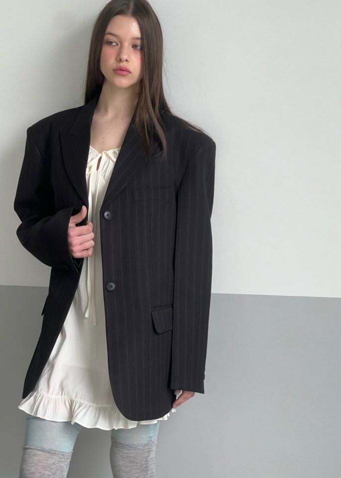 140 Avenue - Korean Women Fashion - #womensfashion - Stripe Jacket - 7