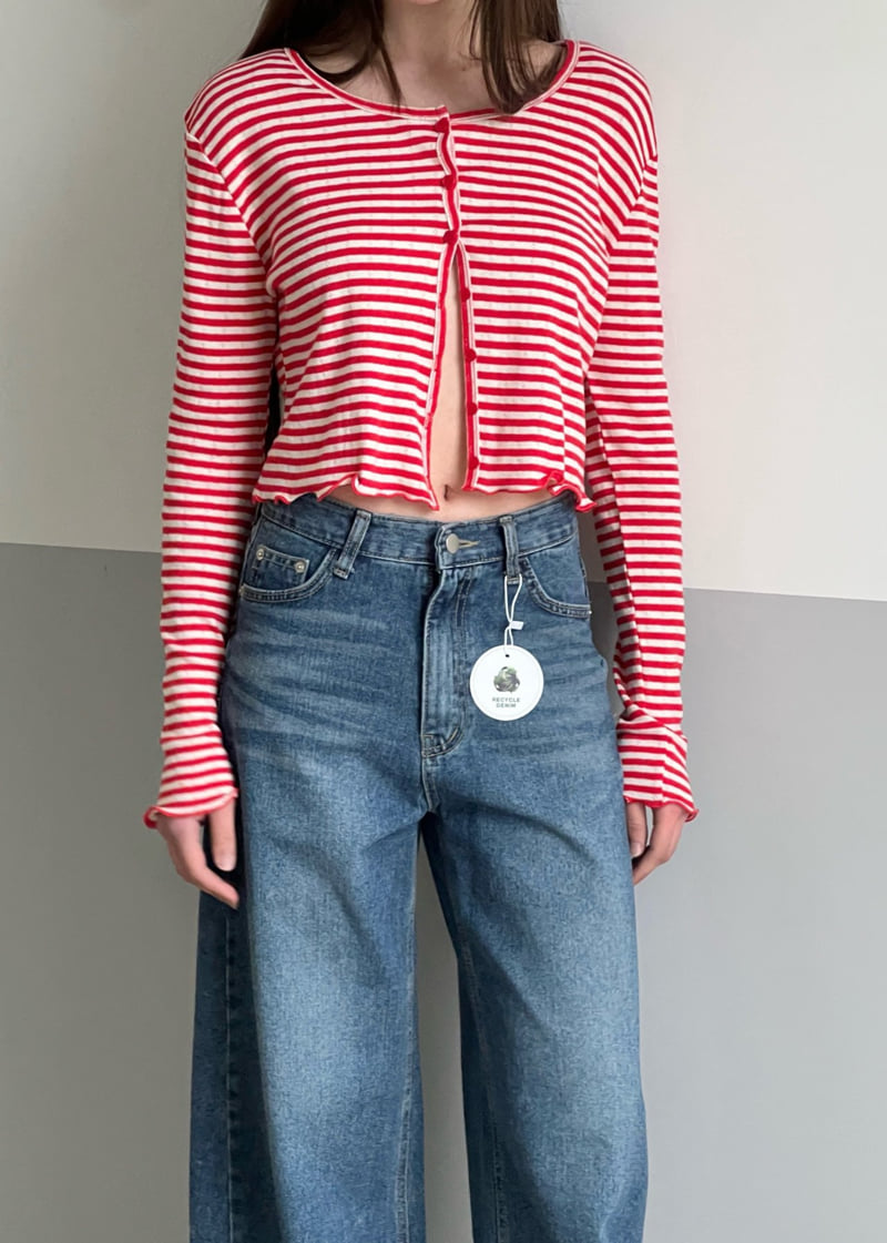 140 Avenue - Korean Women Fashion - #momslook - Dia Stripe Cardigan - 4