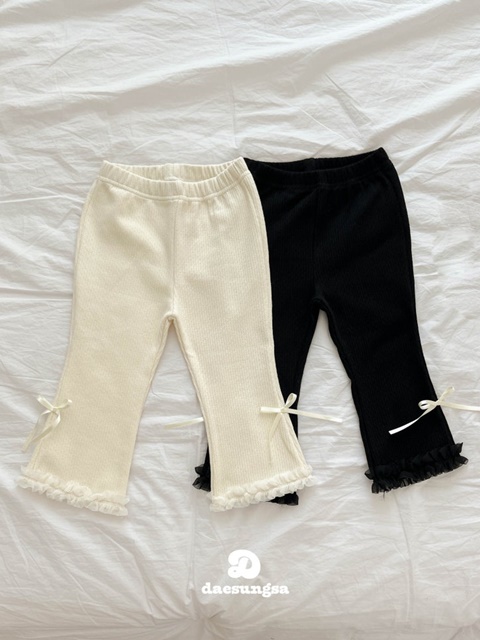 Frill Lace Ribbon Bootcut Pants Frill Lace Ribbon Bootcut Pants