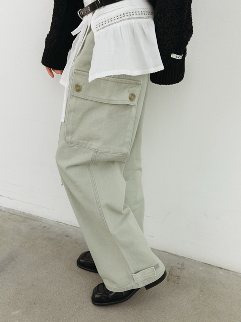 Dying Cargo Denim Pant