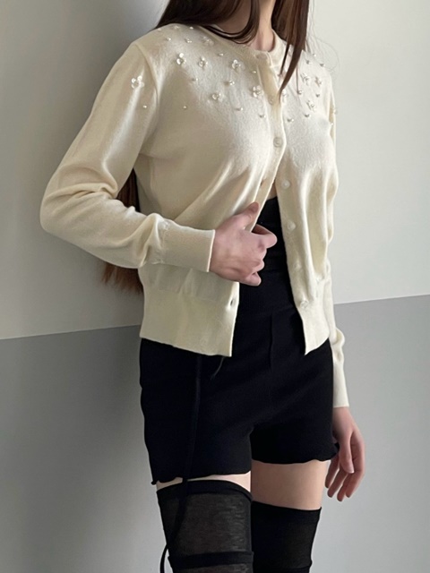 Beads Pearl Cardigan Beads Pearl Cardigan