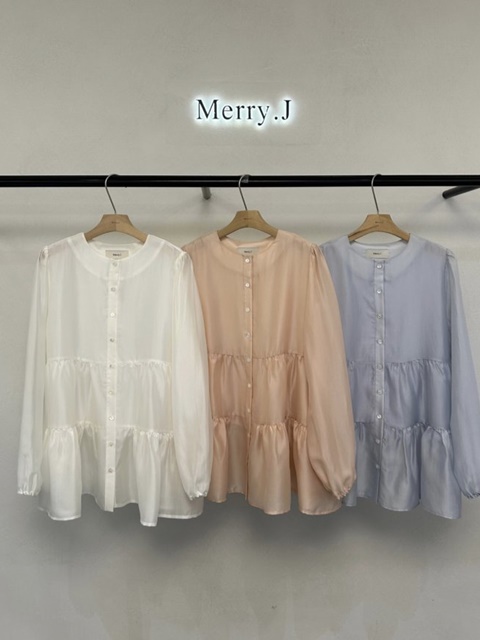 Organza Shirring Blouse Organza Shirring Blouse