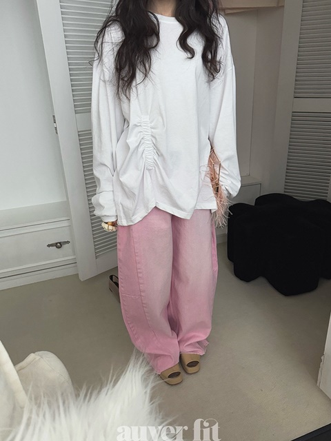 Banding Shirring Tee Banding Shirring Tee