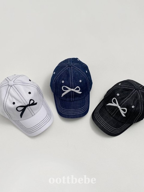 Denim Ribbon Ball Cap Denim Ribbon Ball Cap
