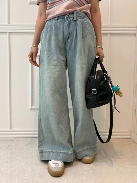 Pintuck Pleated Blue Pants Pintuck Pleated Blue Pants