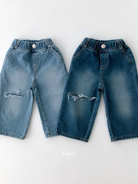Street Knee Wide Denim Pants Street Knee Wide Denim Pants