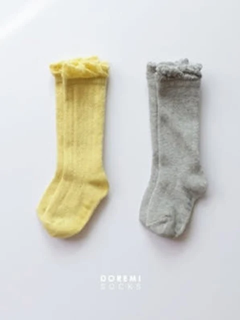 Luminy Frill Knee Socks Yellow Set Luminy Frill Knee Socks Yellow Set