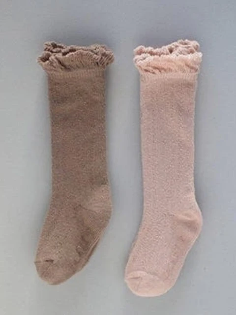 Luminy Frill Knee Socks Pink Set Luminy Frill Knee Socks Pink Set