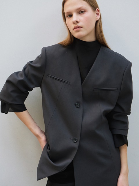 V No Collar Jacket V No Collar Jacket
