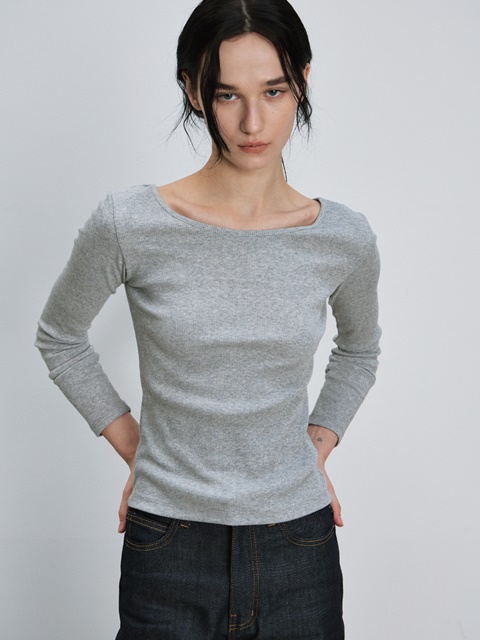 Wide U Neck Tee Wide U Neck Tee