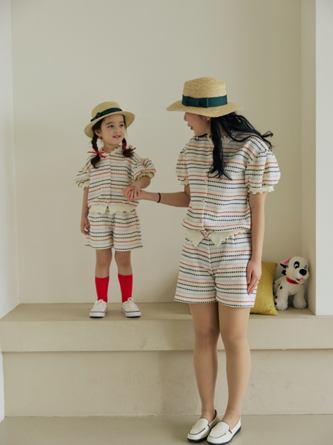 Jacquard Pleated Shorts (Mom)