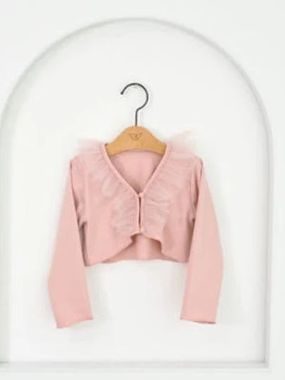 Aroa Mesh Frill Cardigan
