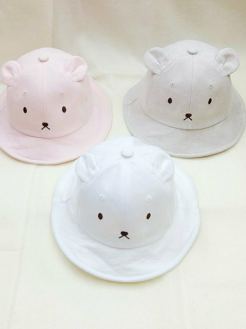 Linen Bear Bucket Hat