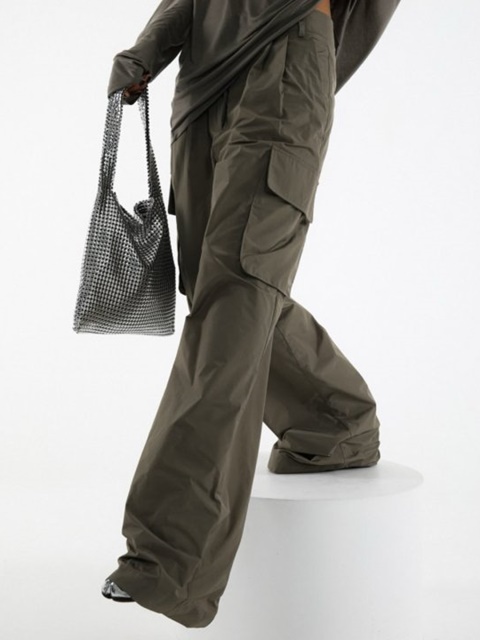 Nylon Cargo Wide Slacks Nylon Cargo Wide Slacks