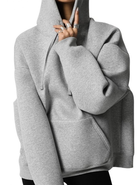 Oversized Neoprene Hoodie Sweatshirt Oversized Neoprene Hoodie Sweatshirt