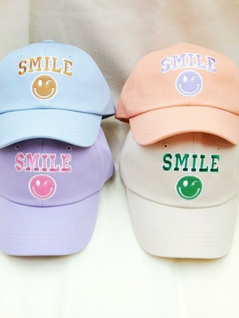 Smile Embroidery Ball Cap
