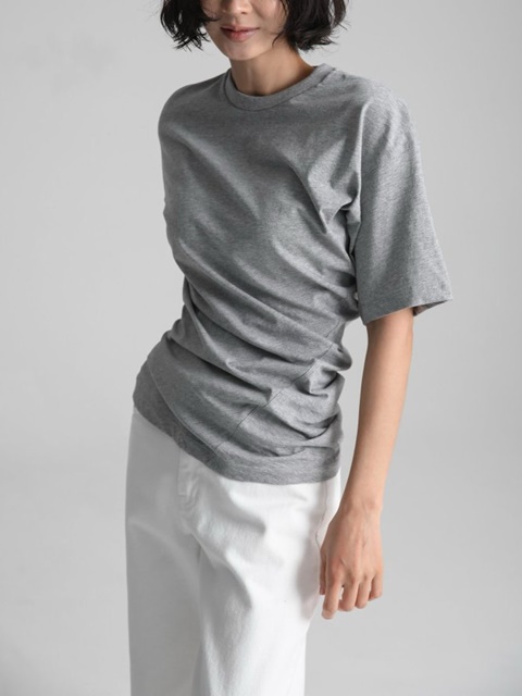 Twist Draped Side Line Detail Tee