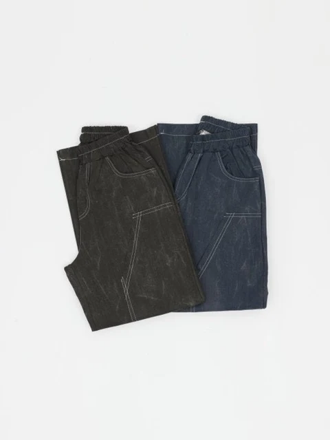 Washing Wide Denim Pants