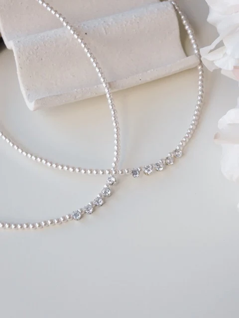 Queens Cubic Pearl Necklace