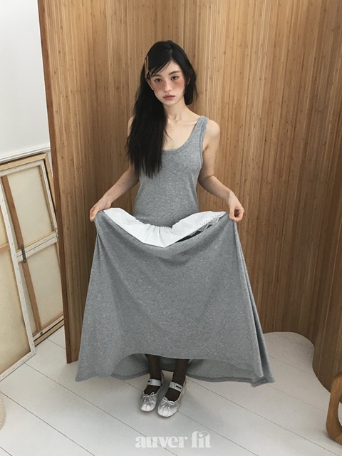Layered Sleeveless Long One-piece
