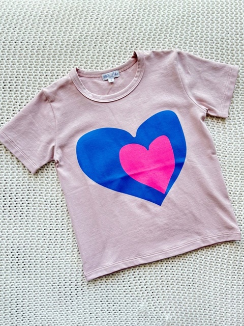 Double Heart Short Sleeve Tee