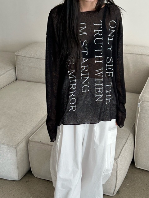 Only Lettering Knit Tee