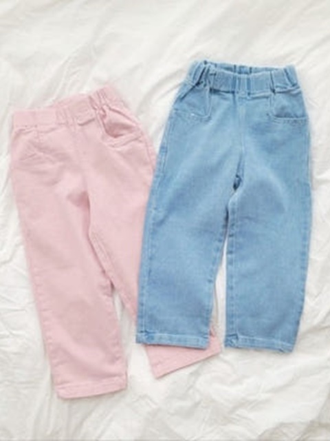 Straight Fit Span Pants (Light Blue)