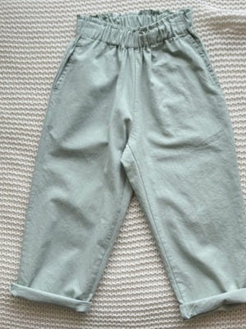 Straight Fit Cotton Pants (Mint)