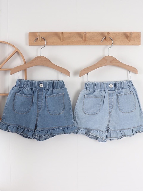 Denim Frill Shorts Denim Frill Shorts