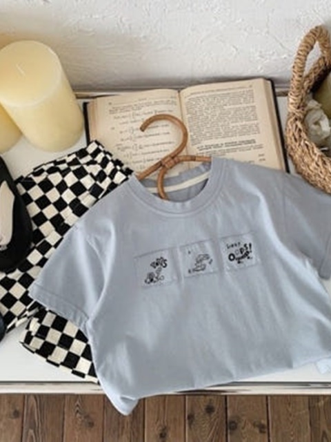 Sky Blue Patch Tee