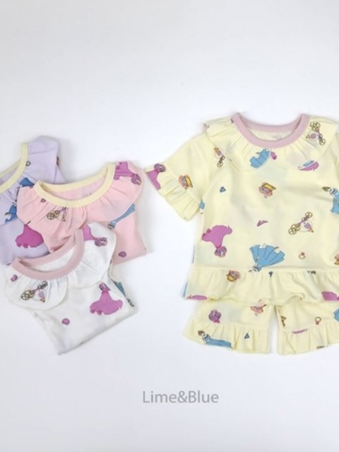 Love Princess Short Sleeve Top Bottom Set Love Princess Short Sleeve Top Bottom Set
