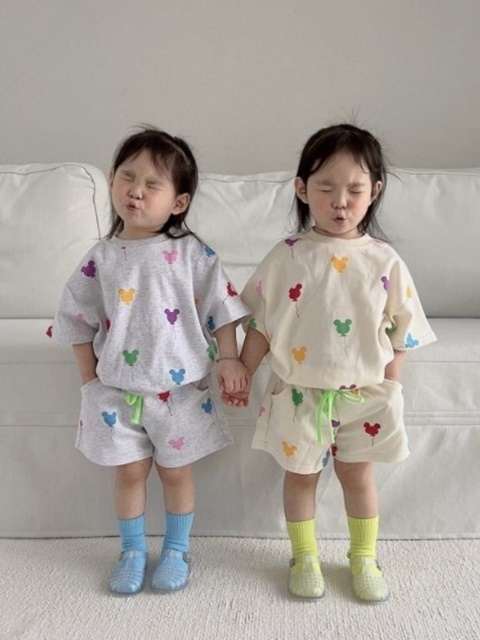 Summer Balloon M Top Bottom Set Summer Balloon M Top Bottom Set