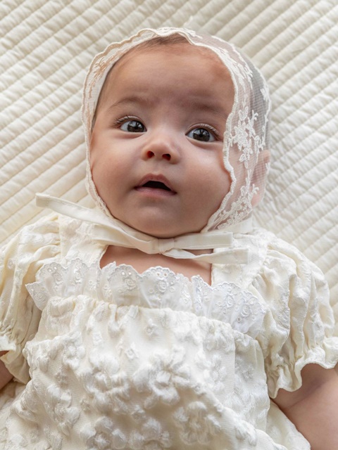 Bebe Embro Ruffle Suit