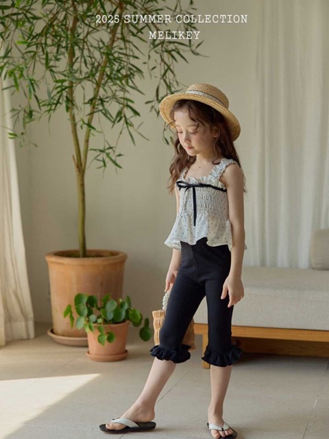 Frill Black Leggings