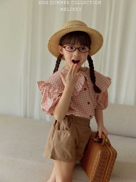 Salty Check Collar Blouse