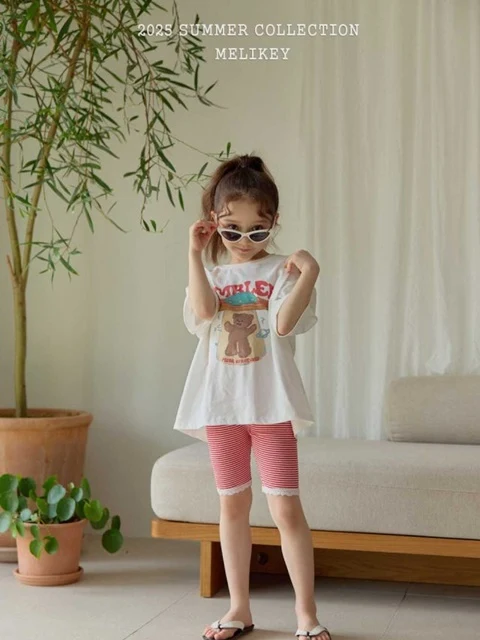 Lace Stripe Rib Leggings