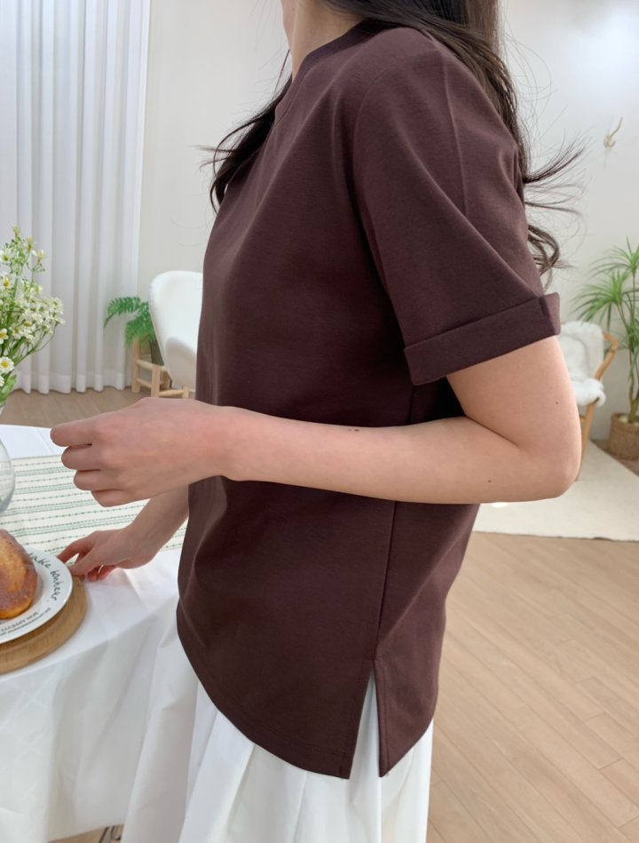 Allu - Korean Women Fashion - #momslook - Bunto Roll-up Tee - 7