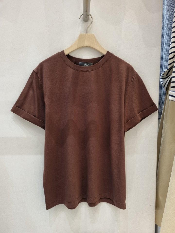 Allu - Korean Women Fashion - #momslook - Silk Roll-up Tee - 9