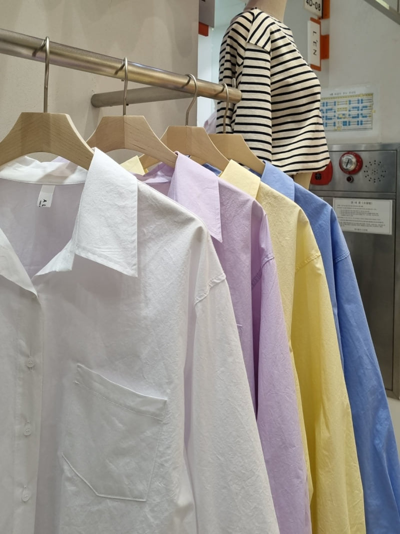 Allu - Korean Women Fashion - #momslook - Back Button Shirt - 12