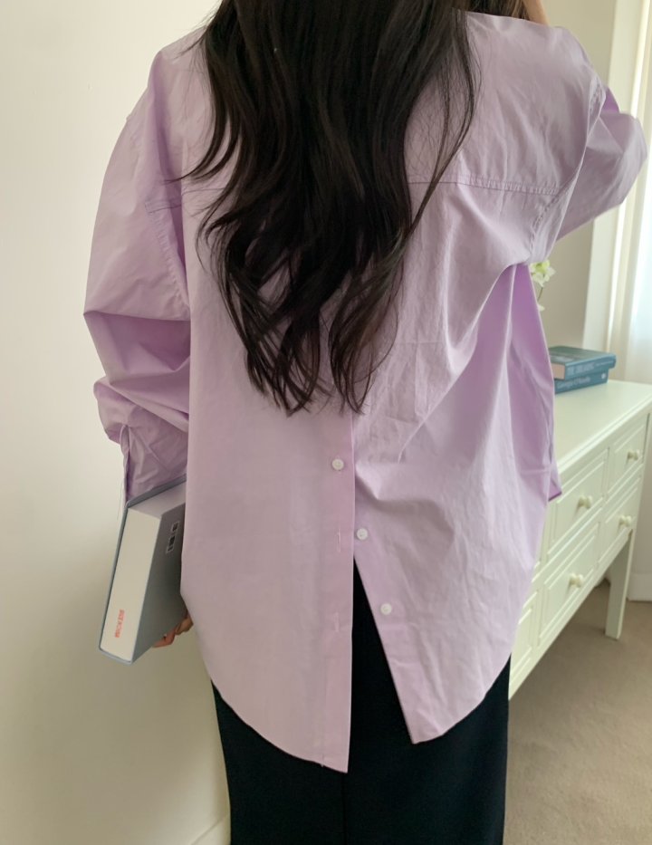Allu - Korean Women Fashion - #shopsmall - Back Button Shirt