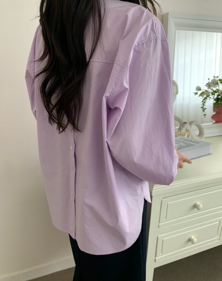 Allu - Korean Women Fashion - #thatsdarling - Back Button Shirt - 2