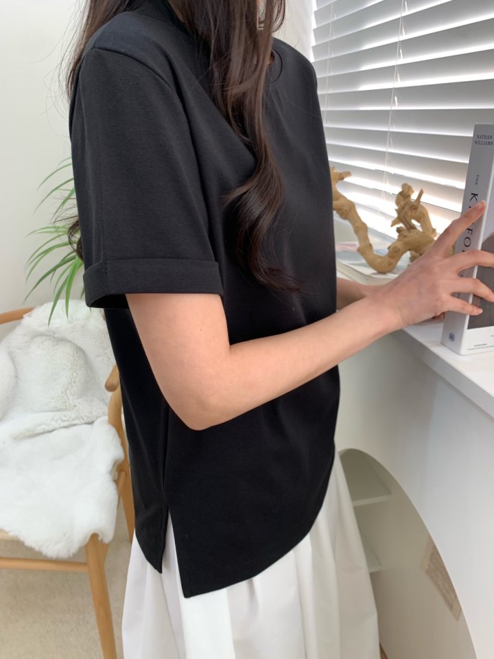 Allu - Korean Women Fashion - #womensfashion - Bunto Roll-up Tee - 2