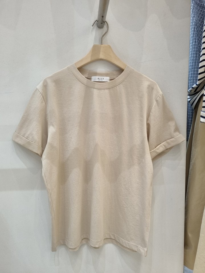 Allu - Korean Women Fashion - #womensfashion - Silk Roll-up Tee - 8